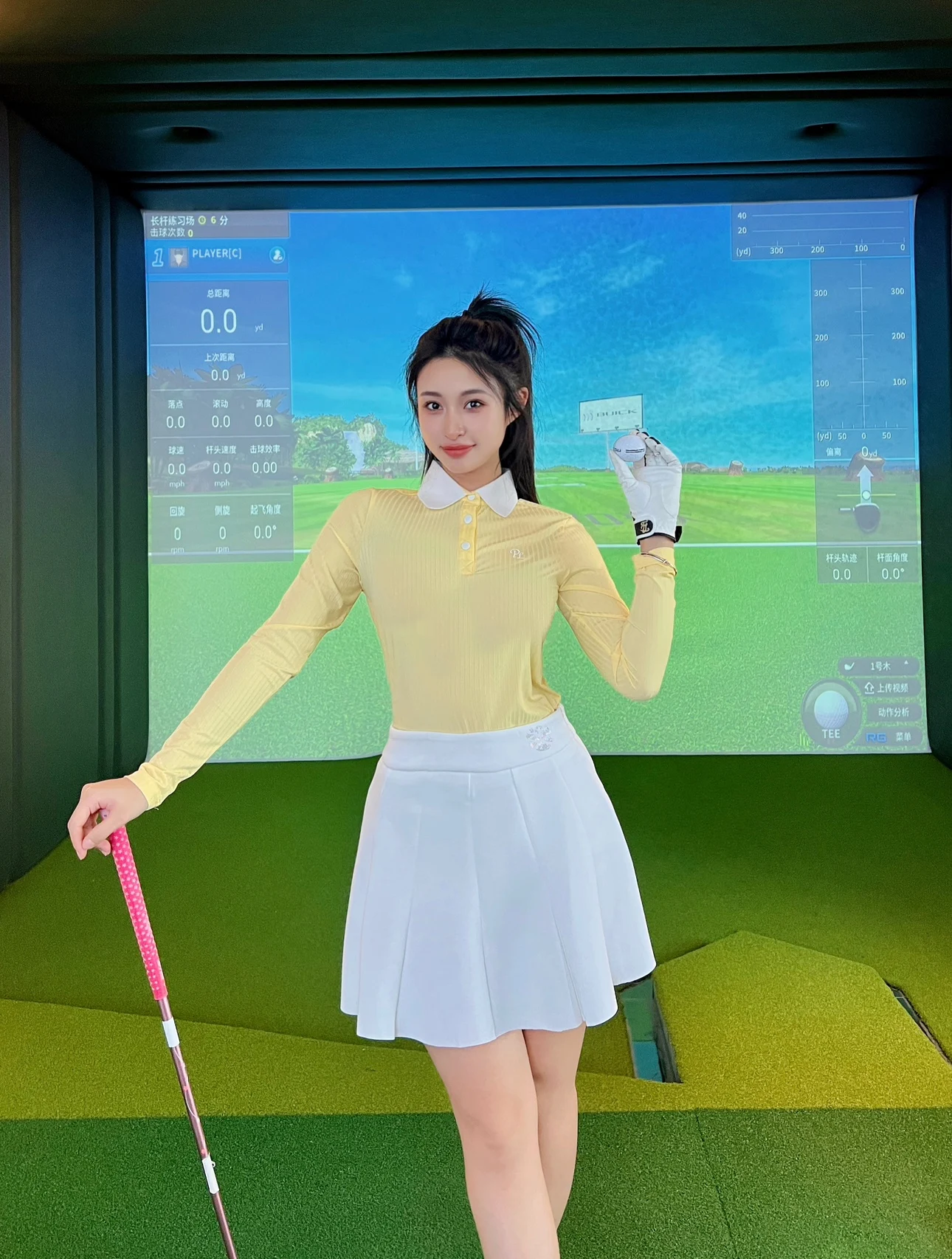 Golf Clothing Women's Autumn and Winter Golf Long Sleeve Women's Skinny Slim  Suit Golf Women's Clothing