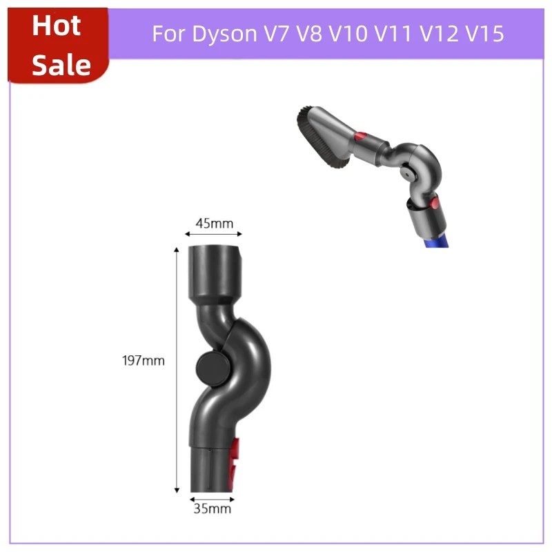 Top Adjustable Adapter Tool Head Attachment Compatible for Dyson V7 V8 V10 V11 V12 V15 Vacuum Cleaner Accessories