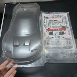 TC085 1/10 Honda NSX przezroczysta obudowa Lexan z tylny spoiler i kolorowe naklejki na samochód Rc drift podwozie Tamiya tt02 tt01