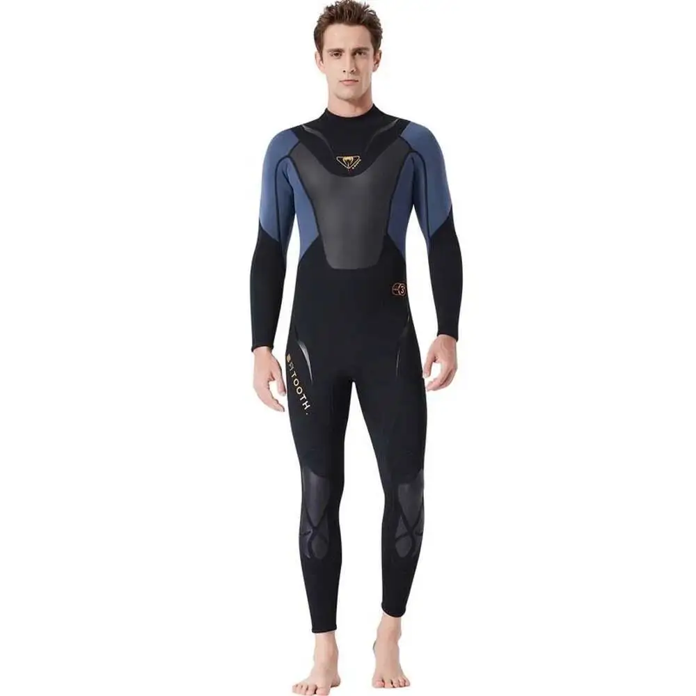 

Мужской длинный цельный гидрокостюм на молнии, утолщенный, теплый, SBR, неопреновая резина, каяк, серфинг, плавание, гидрокостюм M XL