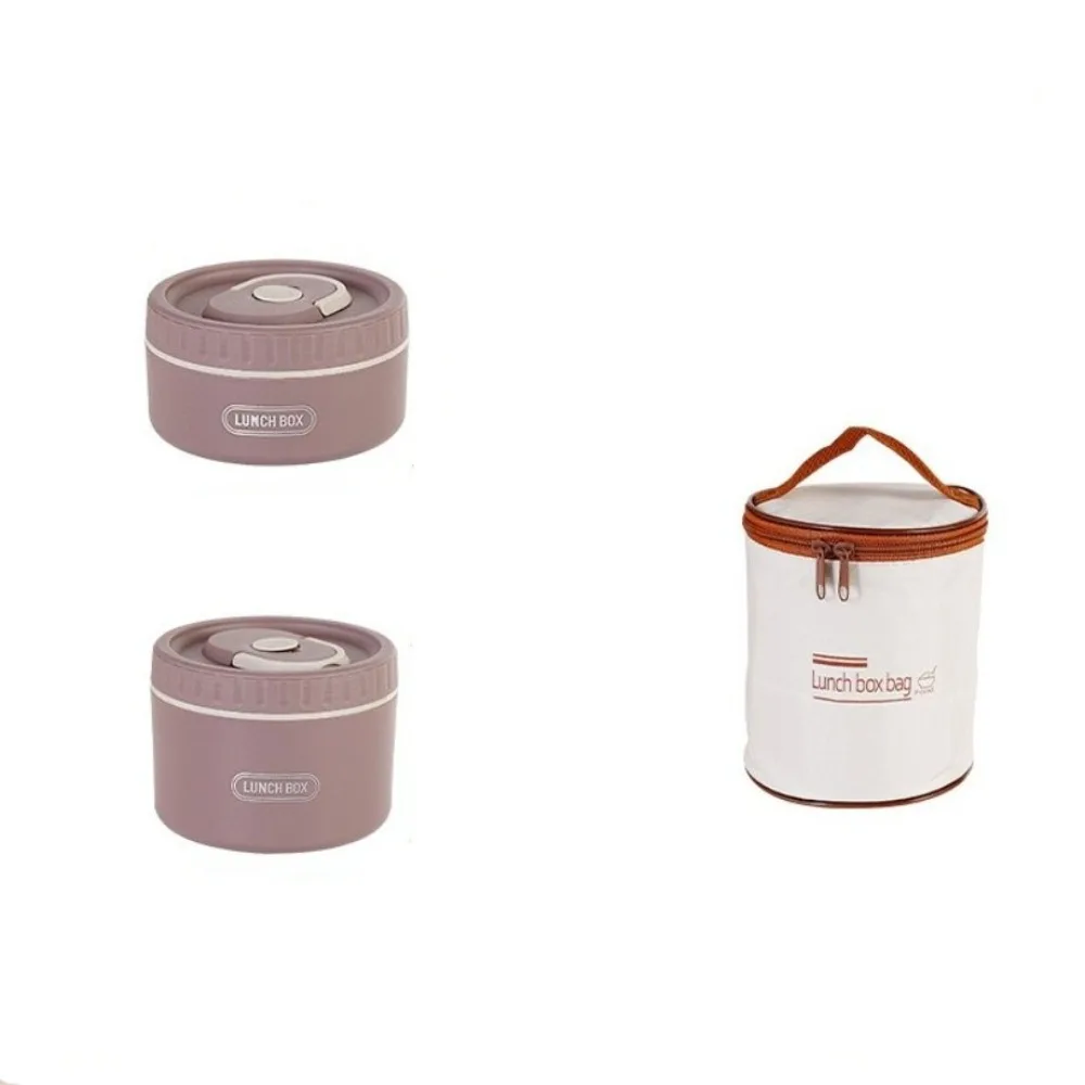 

Sealed Stainless Steel Lunch Box Round Shape Practical Thermal Lunch Container 400ml/600ml Stackable Outdoor Picnic Box