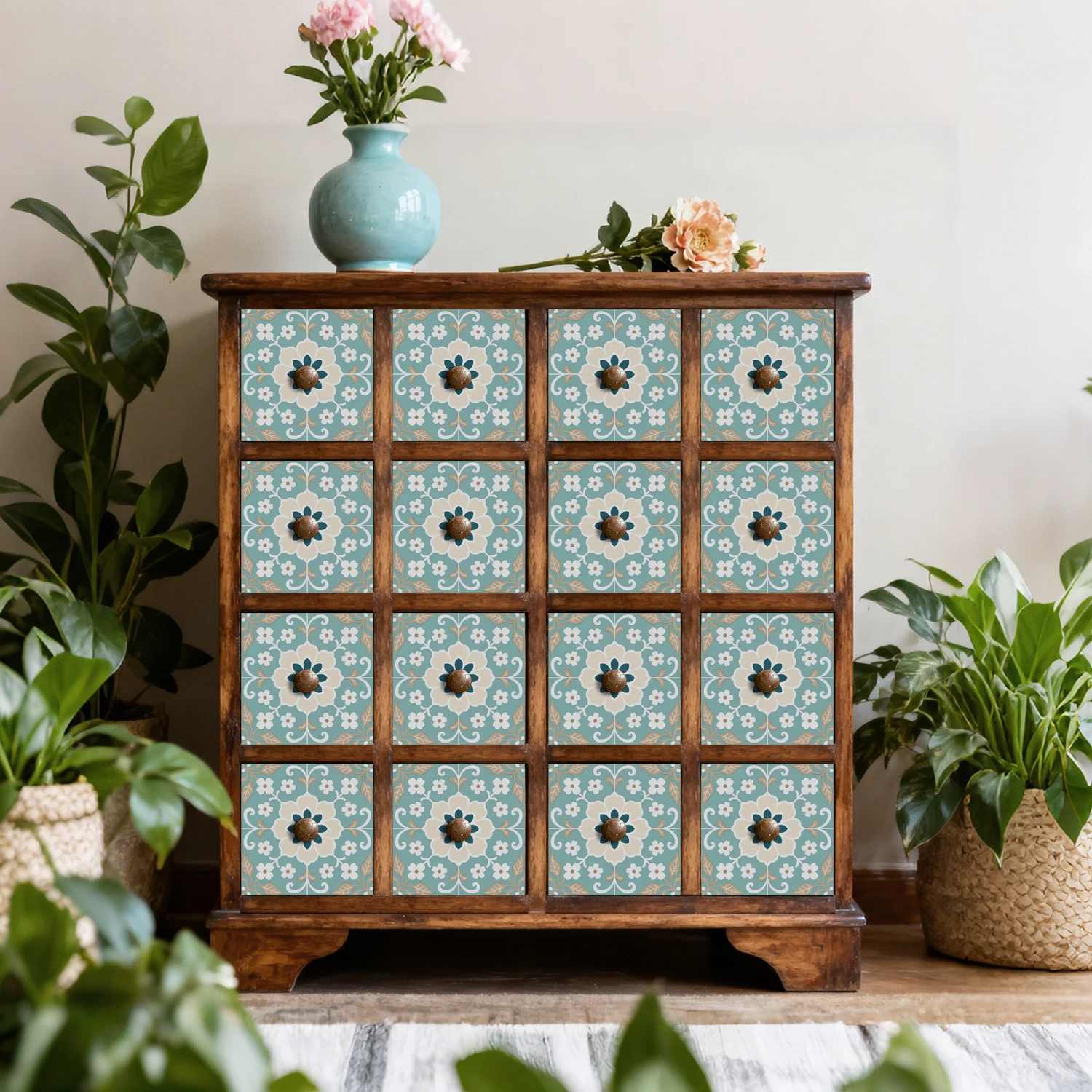 36 morceaux de papier peint autocollant minimaliste imperméable à l'eau et à l'huile, cuisine salle de bain Home Decor