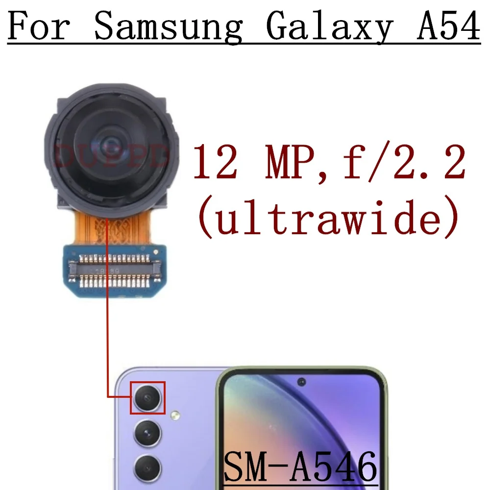 Rear Front Camera For Samsung Galaxy A54 A546B A546V A546U Frontal Selfie Wide Macro Backside Back Camera Module Spare