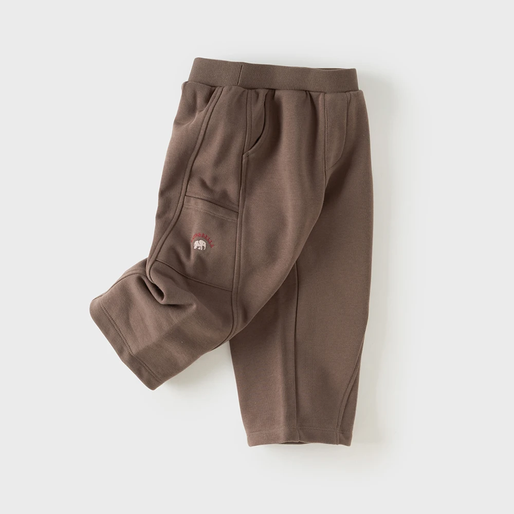 Dave Bella Boy’s Soft Loose Trousers Autumn Clothes For Children’s Pants Casual Aged 4 to 6 Fashion Brown Spring Sport DB3263381