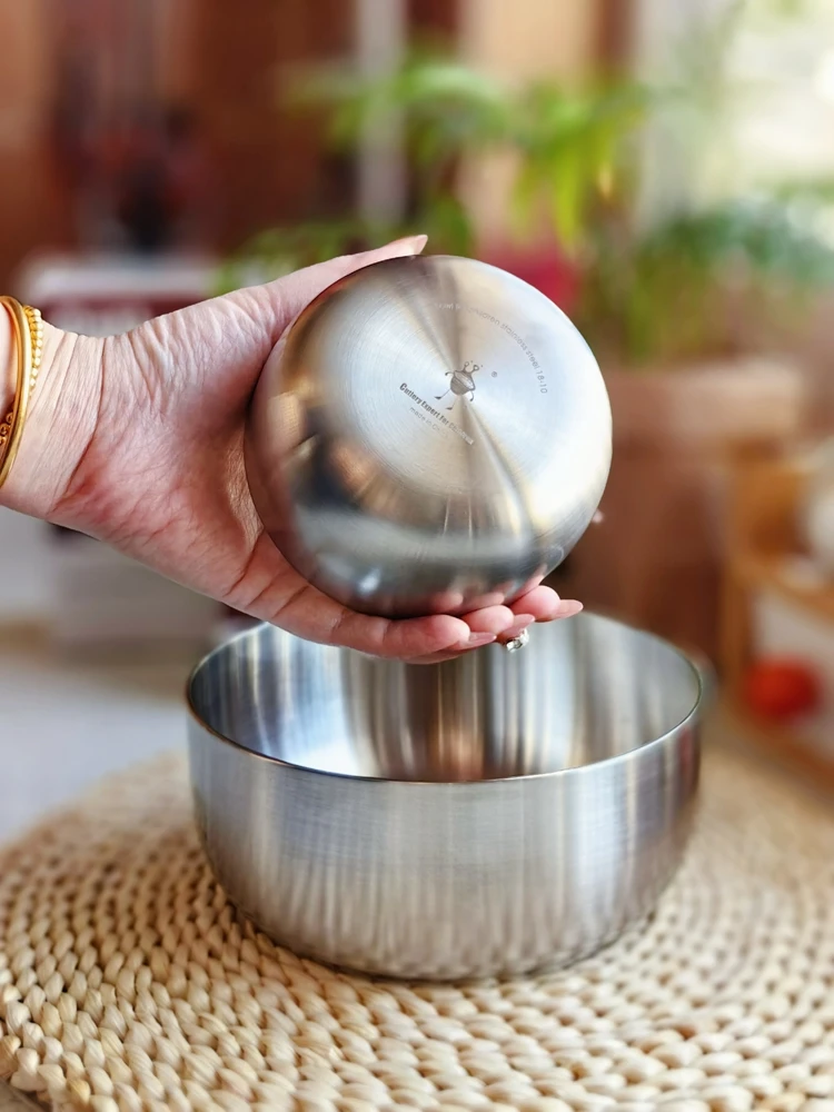 

Stainl Steel 304 Heavy Du Small Bowl Industrial Sle 80 Kitchenware for Adults Cold Noodles Rice Bowl round ape