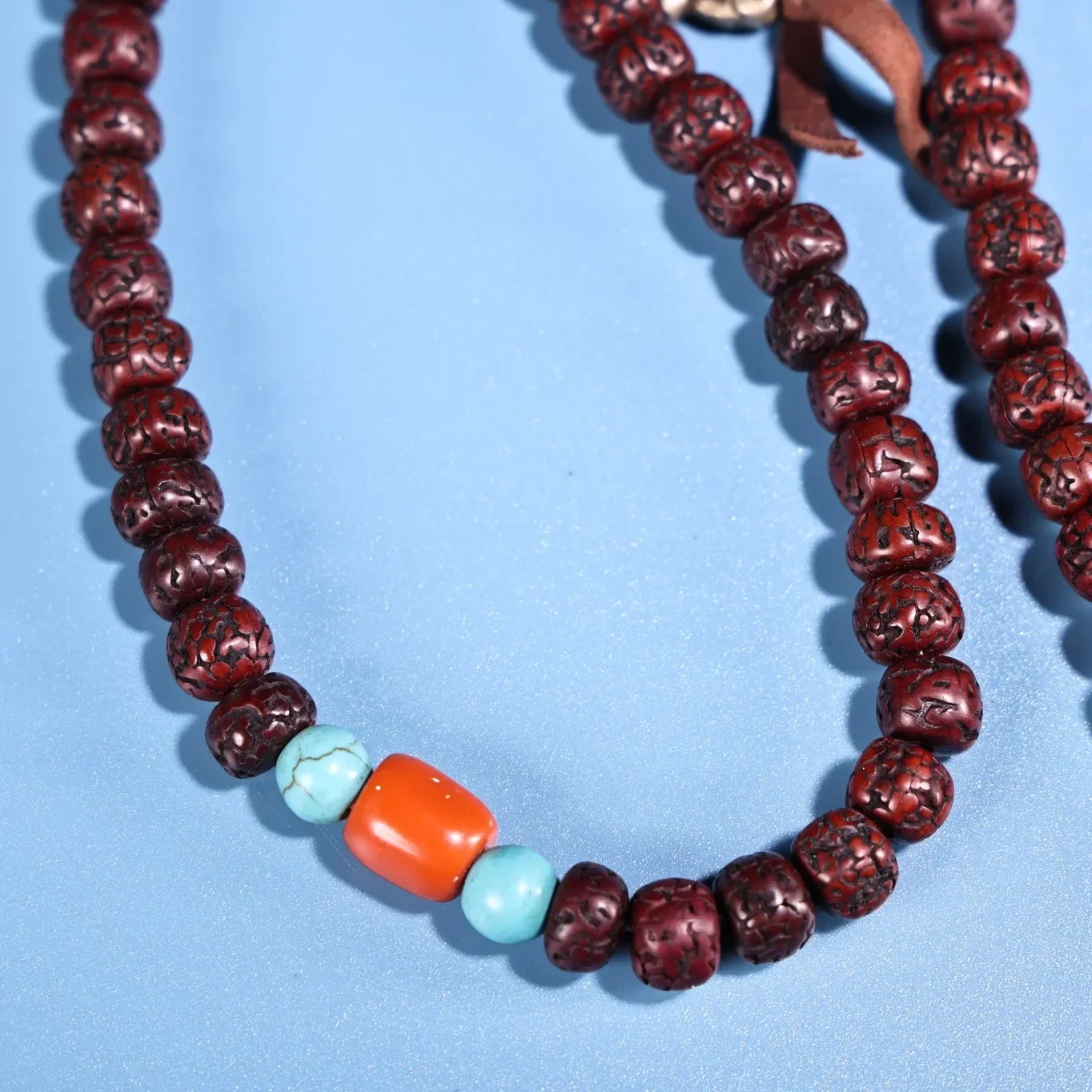 

20"Tibetan Temple Collection Old Pipal Tree Seed Mosaic Gem 108 Buddha Beads Necklaces Pendant Amulet Town house Exorcism