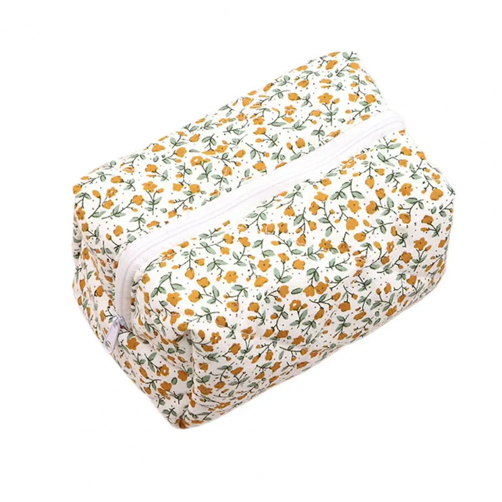 

New Floral Makeup Bag Large Capacity Zipper Portable Multifunction Women Girls Travel Lipstick Cosmetic Toiletry Organizer Pouch