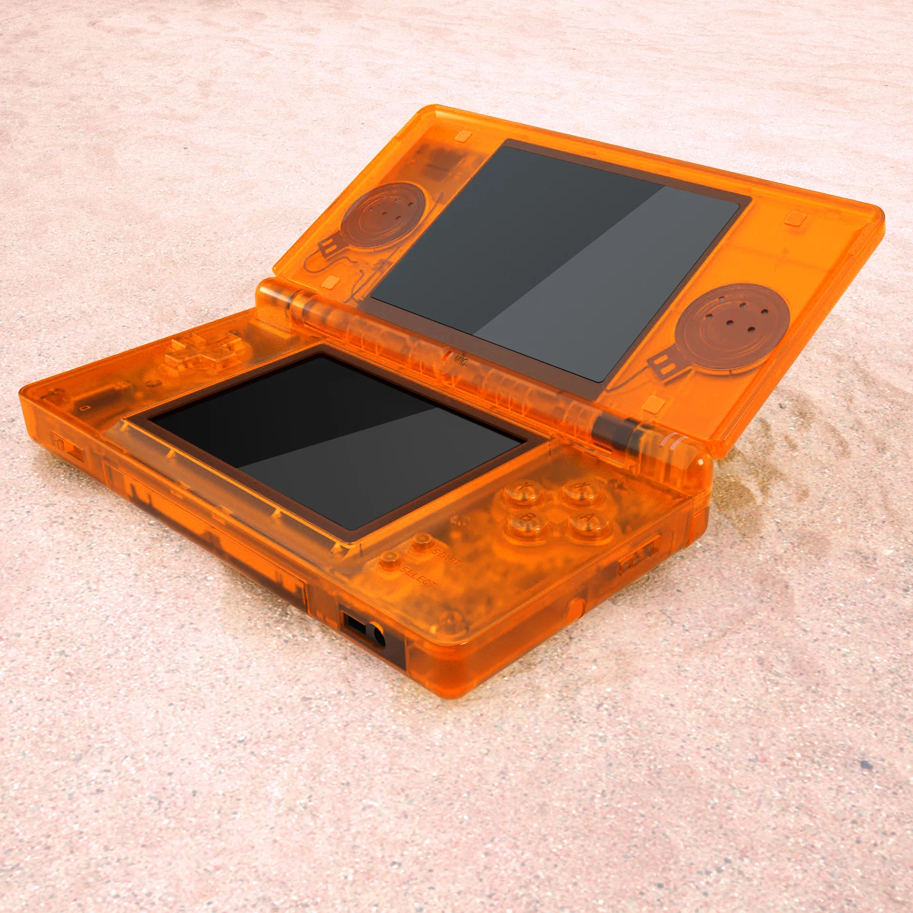 eXtremeRate Replacement Full Housing Shell for Nintendo DS Lite for NDSL - Clear Orange