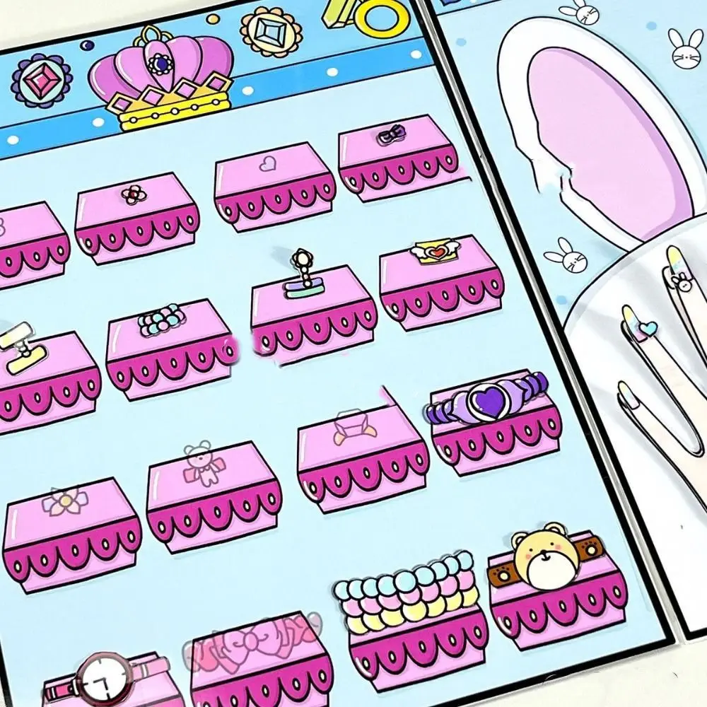 Beanie livre matériel Pack gaufre pétrir silencieux livre autocollant livre Montessori magasin d'ongles livre silencieux papier fait à la main coton