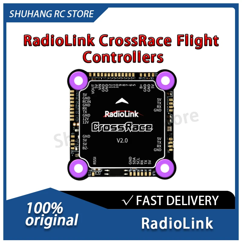 RadioLink CrossRace Flight Controllers OSD Module Integrated 12CH 4-in-1 ESC and ESC Telemetry Supported for RC Drone Boat Car