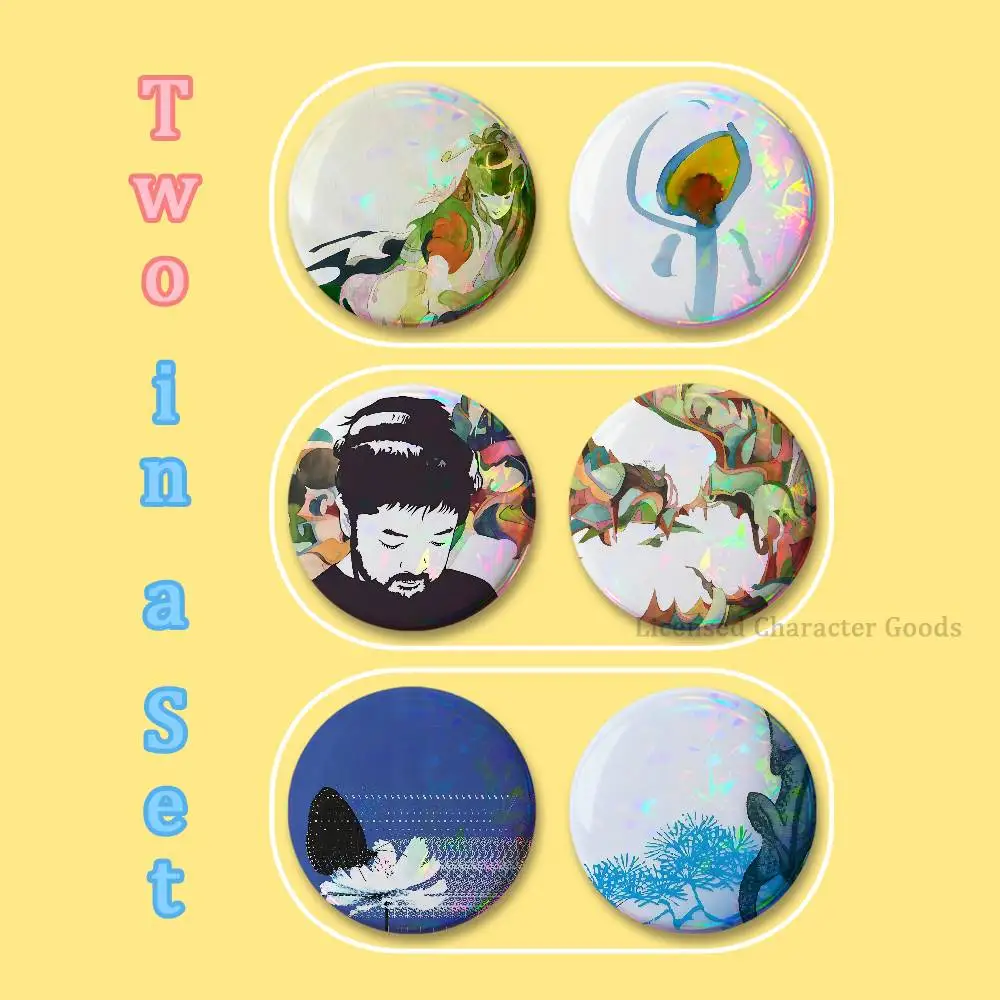 N-Nujabes Luv 2-piece set Badges Anime Merchandise Cosplay Nijigen Otaku Culture Large 75 58 44 32 25 mm Mini