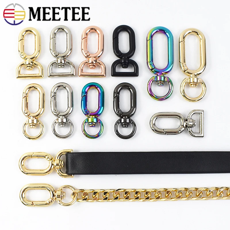 

5/10/20Pcs 10/12mm Bag Strap Metal Buckle Swivel O Ring Spring Clasp Keychain Connector Clip Snap Hook DIY Hardware Accessories