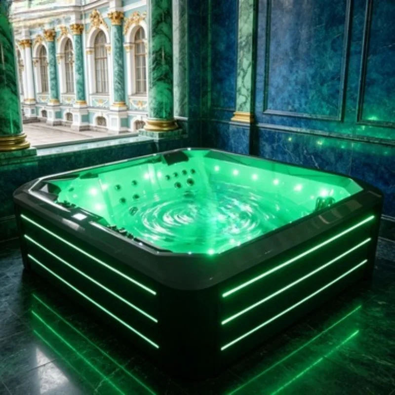 Smart Control Panel Whirlpool Jacuzzi Massage Bathtub Hot Tub Spa Hydrotherapy Acrylic 6 Person Constant Heat Jets