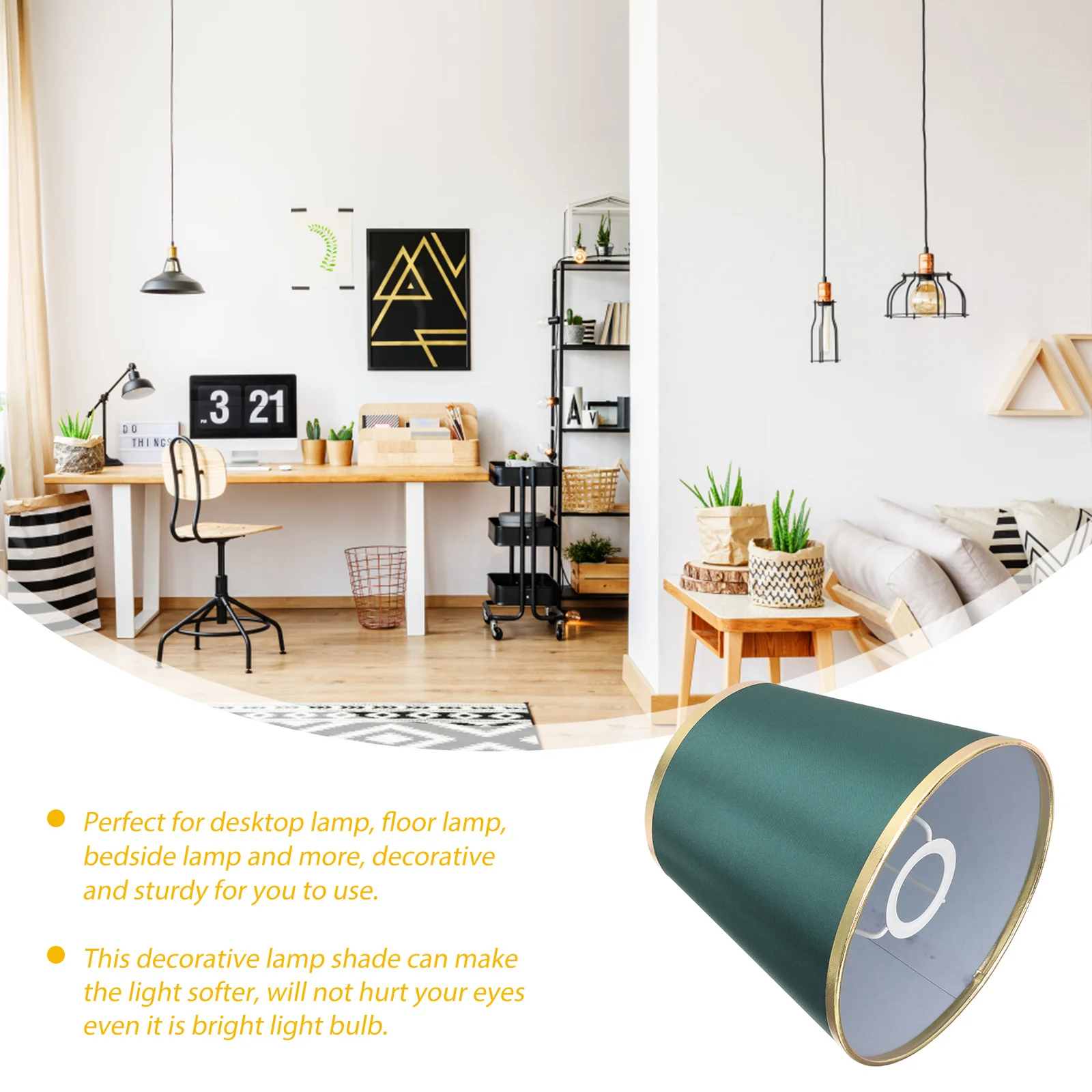 

Fabric Drum Lamp Shade Modern Light Cover For Table Floor Pendant Lamp Decorative Chandelier Shade Living Room Bedroom