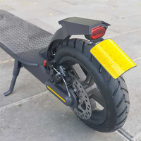 Plain Scooter Fenders Rear Mudguard Tail Light Kit With License Plate Flap For Xiaomi Electric Scooters, M365/PRO, White Durable