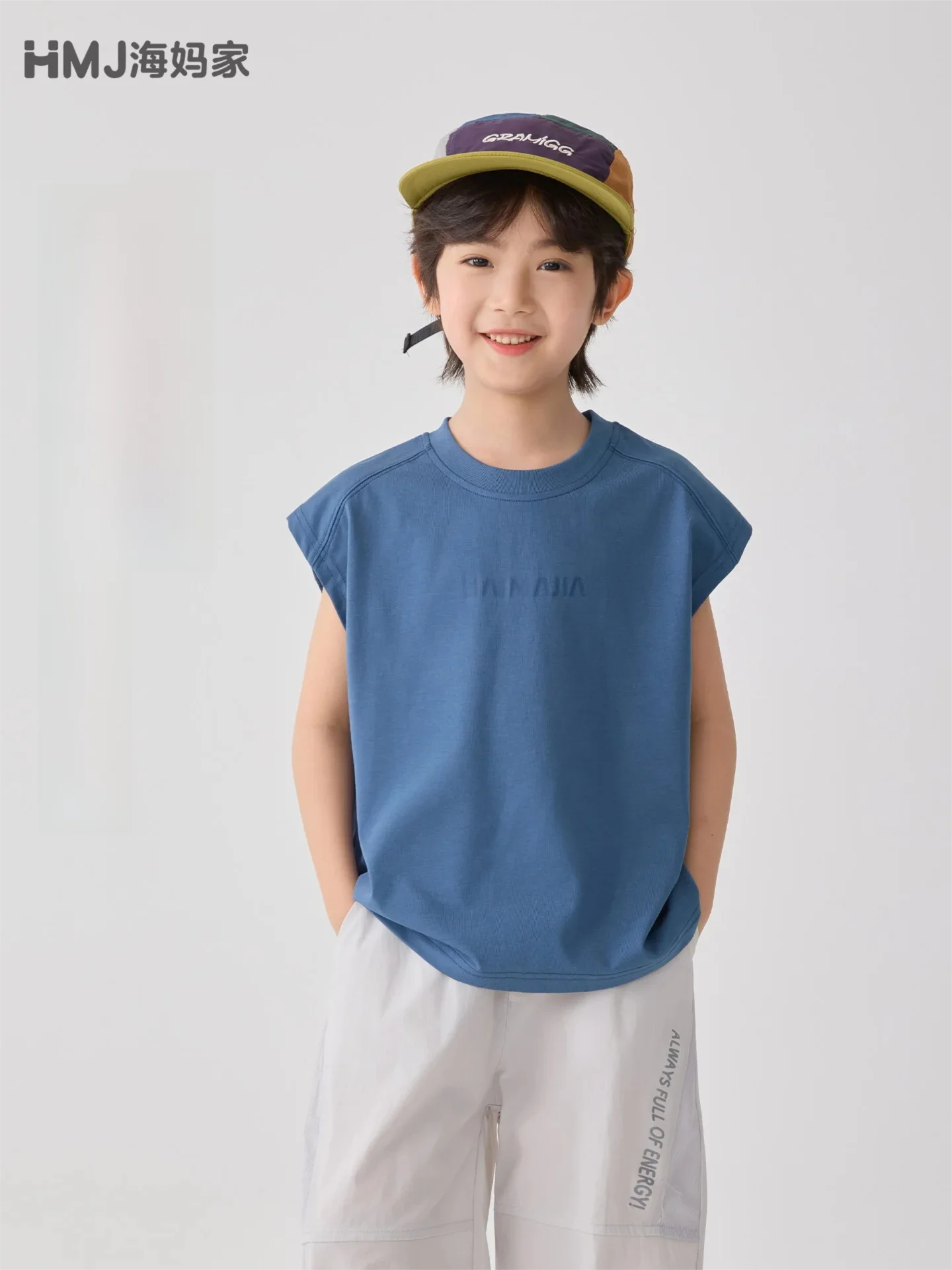 

Summer Sleeveless Vest for 3-12 Year Old Boys Loose-Fitting Shirt Comfortable And Breathable Garment for Kids Baby T-shirt