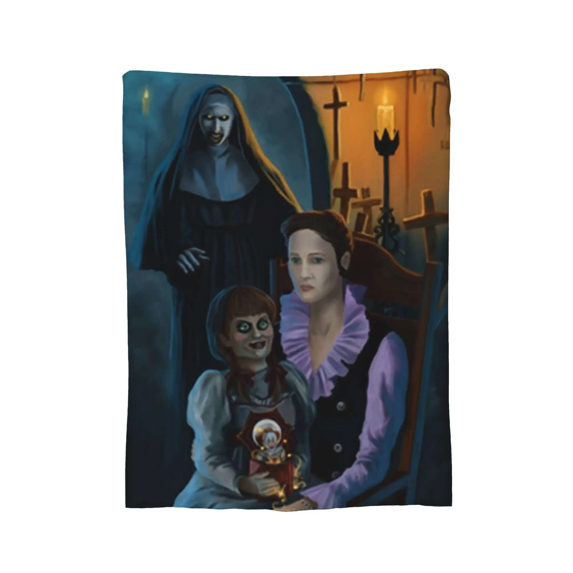 ملحقات فيلم الرعب The Conjuring Last Rites بطانية رمي من الفلانيل فائقة النعومة لحاف رقيق من القطيفة المريحة