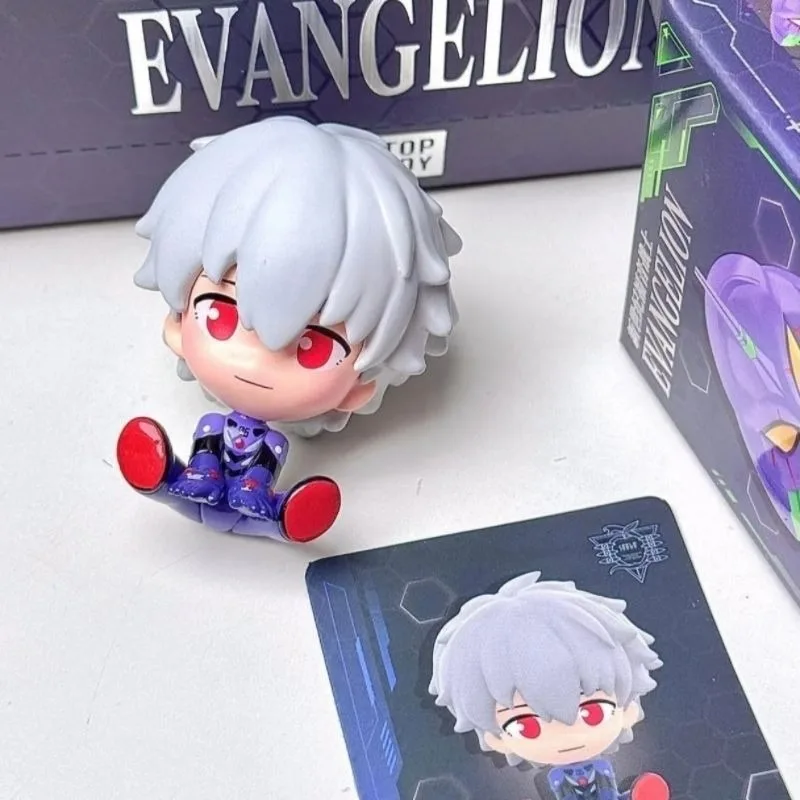 ของเล่นคุณภาพสูง ของแท้ รุ่นใหม่ ซีรีส์ Eva Mini Sitting Cute Grain ของเล่นอีวาสุดฮิต ของสะสม ตกแต่งบ้าน กล่องสุ่ม ของขวัญวันหยุด