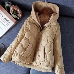 2024 New Korean Winter Jacket Women Parkas Hooded Thick Down Cotton Padded Parka Female Jacket Short Coat Slim Warm Outwear