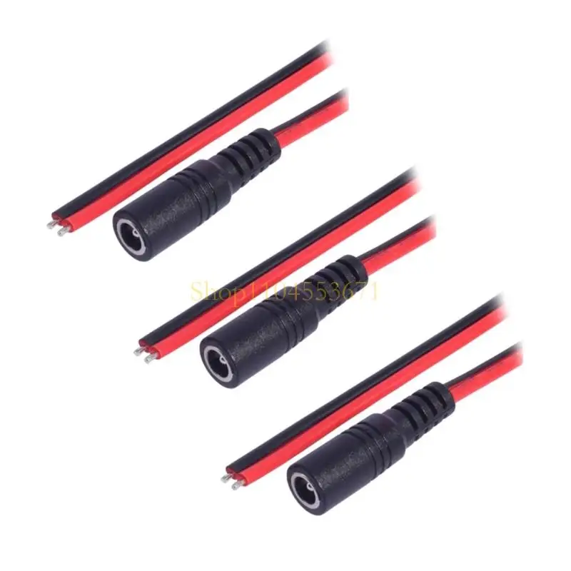 Best Seller Open-End DC5.5mm Power Pigtail Cable, 3 Piece with 18AWG Tinned Conductors for Soldering and Power Cable Replacement