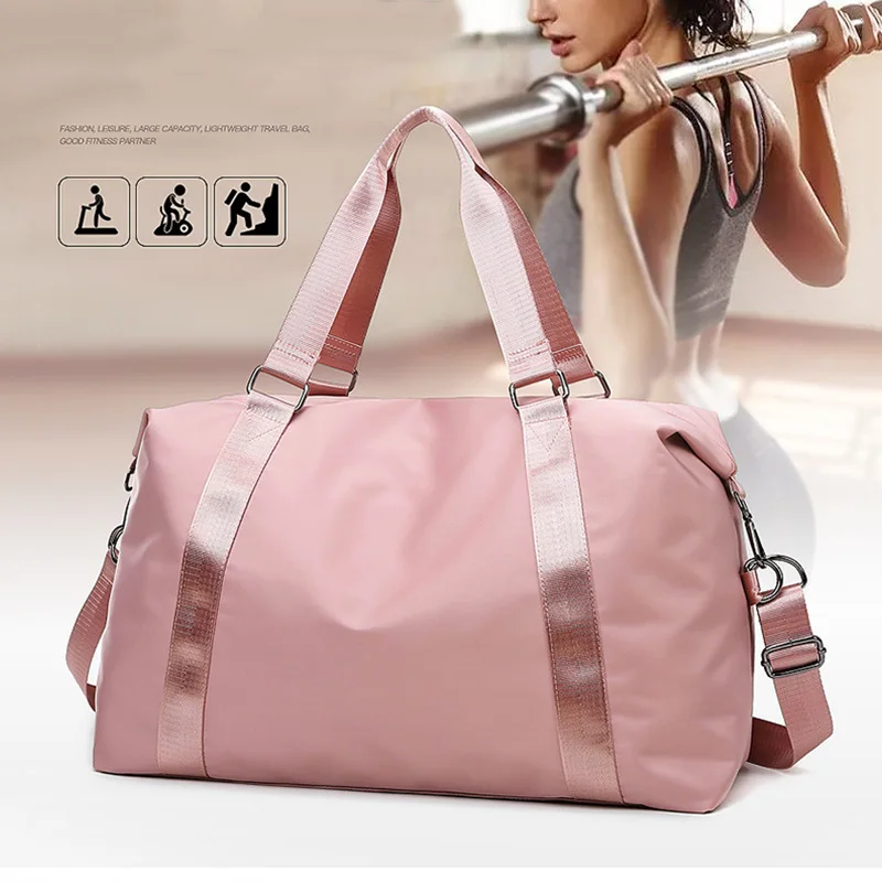 

Fashion Large Travel Bag Women Cabin Tote Bag Handbag Nylon Waterproof Shoulder Bag Women Weekend Gym Bag Female