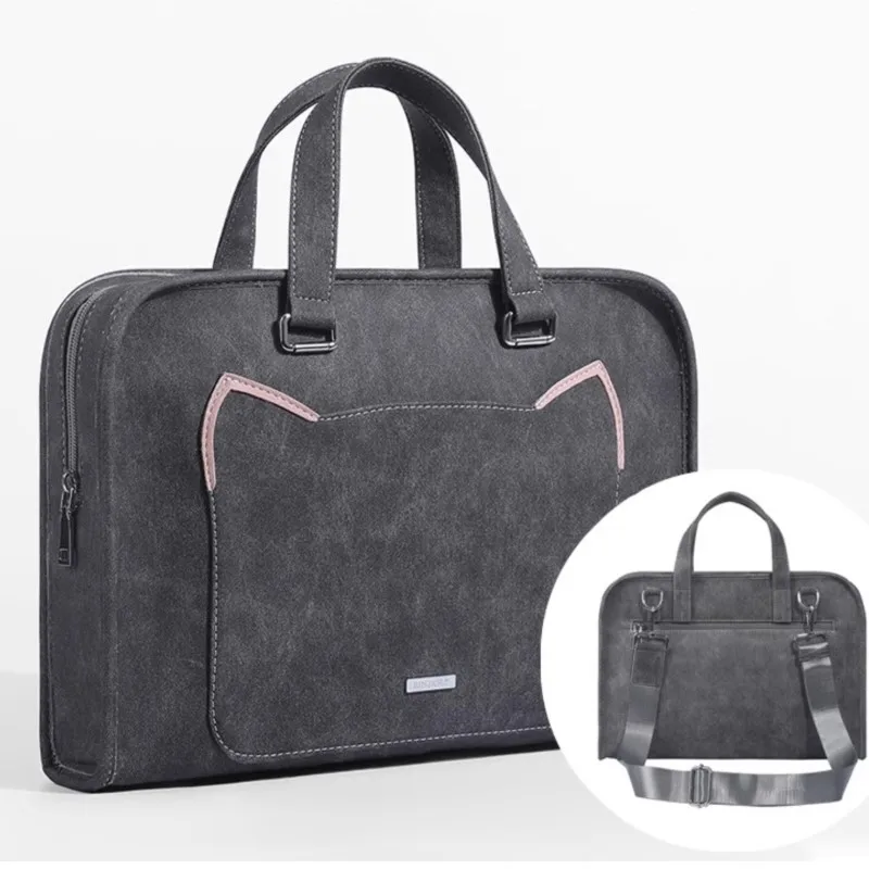 Ins الوردي حقيبة كتف للكمبيوتر المحمول حقيبة يد مقاوم للماء ماك بوك اير برو 13.3 14 15.6 16 بوصة حافظة كمبيوتر السفر للصدمات حقيبة النساء