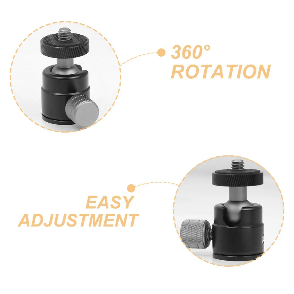 

2Pcs Reliable Aluminium Projector Tripod Head 360 Degree Adjustable Ball Mount Camera Tripod Parts Projector Stand