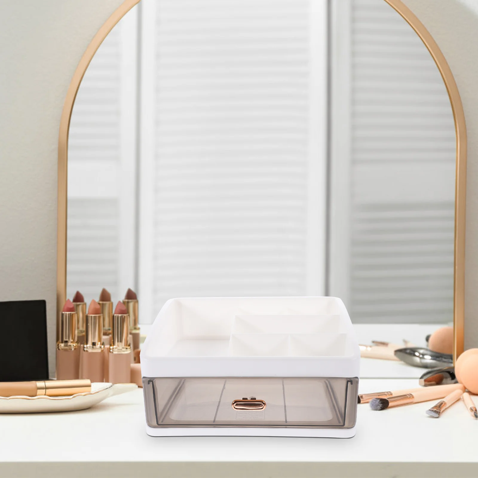 

Practical Desktop Storage Box PP Material Organizer for Cosmetics Stationery Office Supplies Sundries Case Drawer Type Container