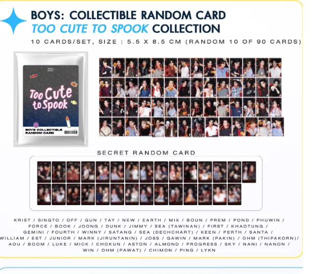 

Official Gmmtv Pondphuwin Milklove Joongdunk Bounprem FirstKhaotung Jimmy Sea Junior Mark Boys Girls Collectible Random Card