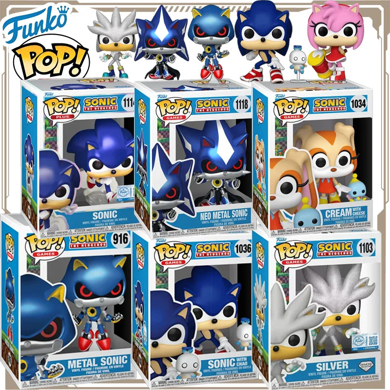 

In Stock Funko Pop Original Sonic The Hedgehog Anime Figure Clim Cheese Aimiros Action Figure Toys for Boys Girls Kids Gift