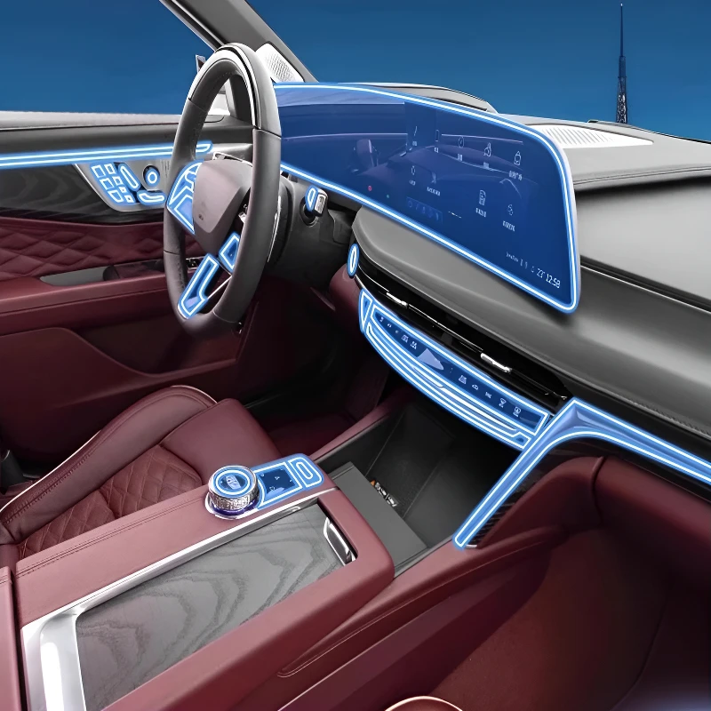 

FOR Cadillac Lyriq 2022-2025 Dashboard Multimedia Navigation Transparent Anti-Scratch Protection Film Modification for