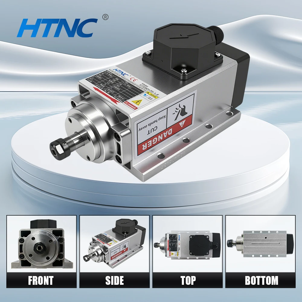 1.5KW Spindle Motor KIT For Wood Aluminium Soft Metal High Speed 400hz 24000rpm 1500w ER11 ER16 0.6Nm With 5M Cables For Milling