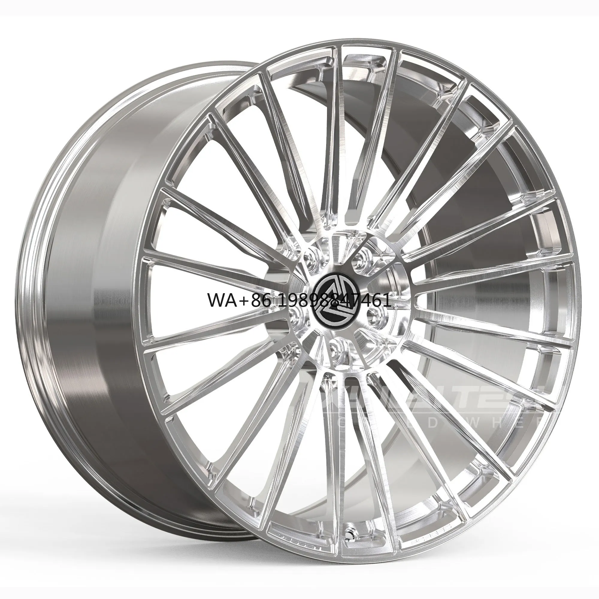 

XL Monoblock Deep Concave Hyper Silver Brushed 1-piece Forged Wheel for Mercedes bmw audi Muti-spoke Custom Wheels