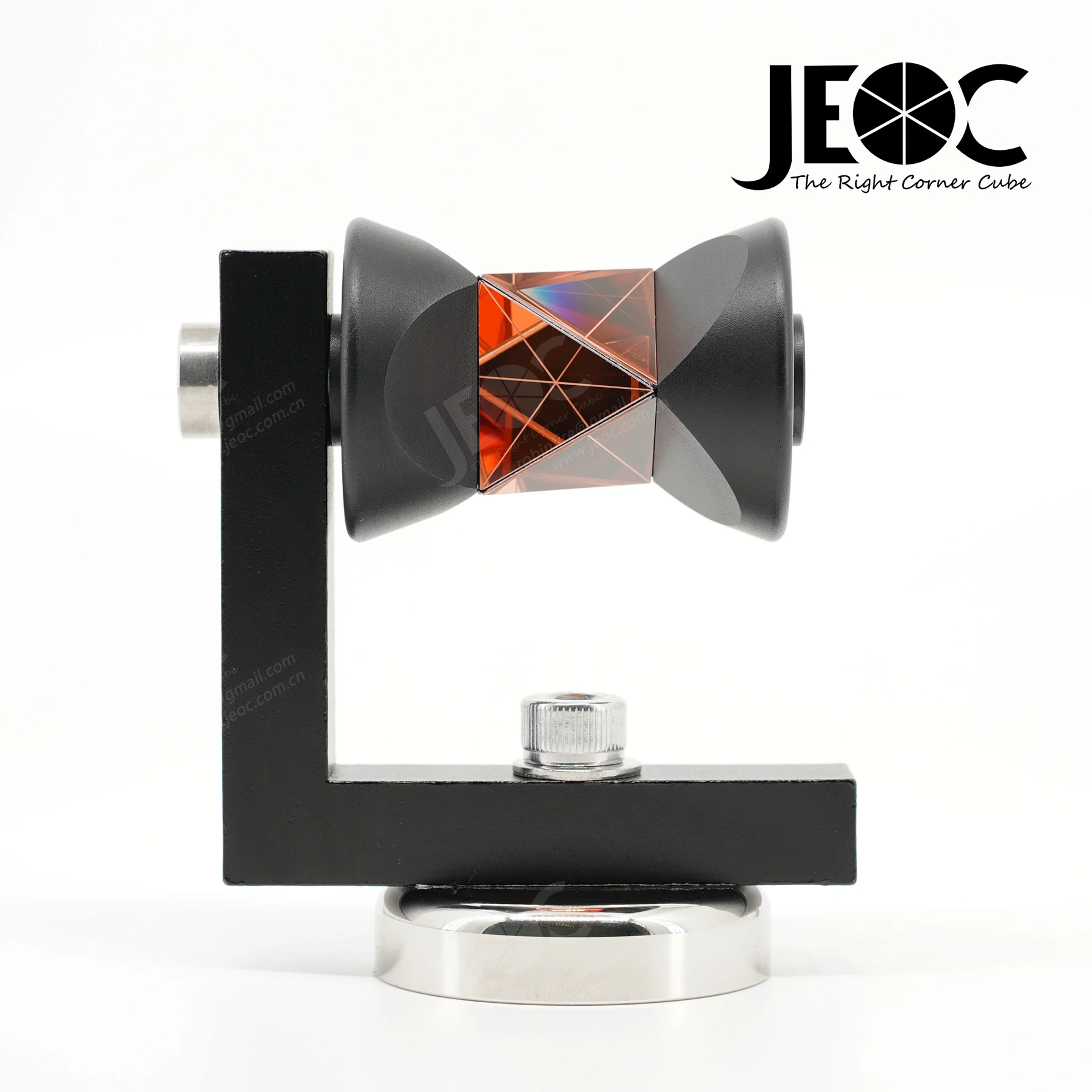 JEOC GRZ101S + L Bar + Magnetic Base, Mini 360 Degree Monitoring Prism Set with Strong Magnet, for Leica system