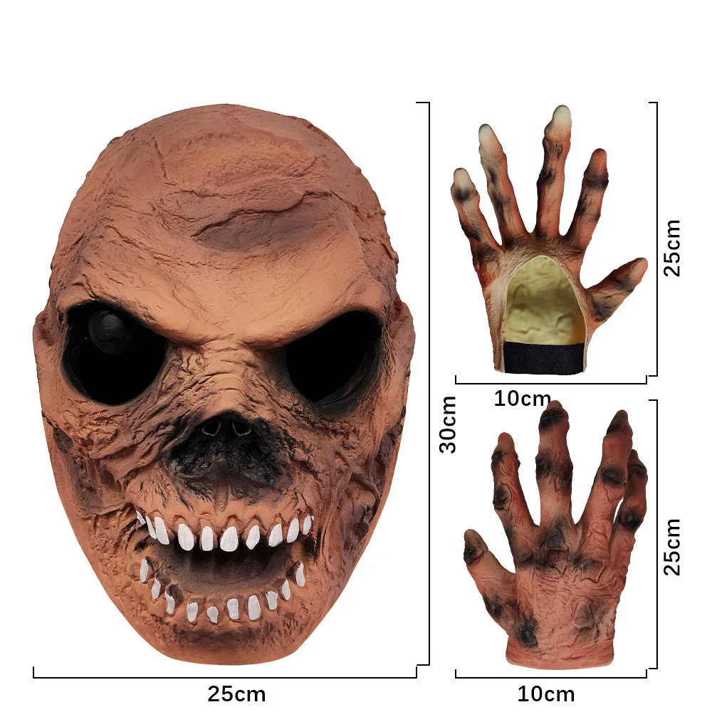 Halloween Totenkopfmaske mit Beiden Händen Gruselige Schreckliche Horror-Party-Dekoration Lustige Cosplay-Requisiten Masken – Detail 3