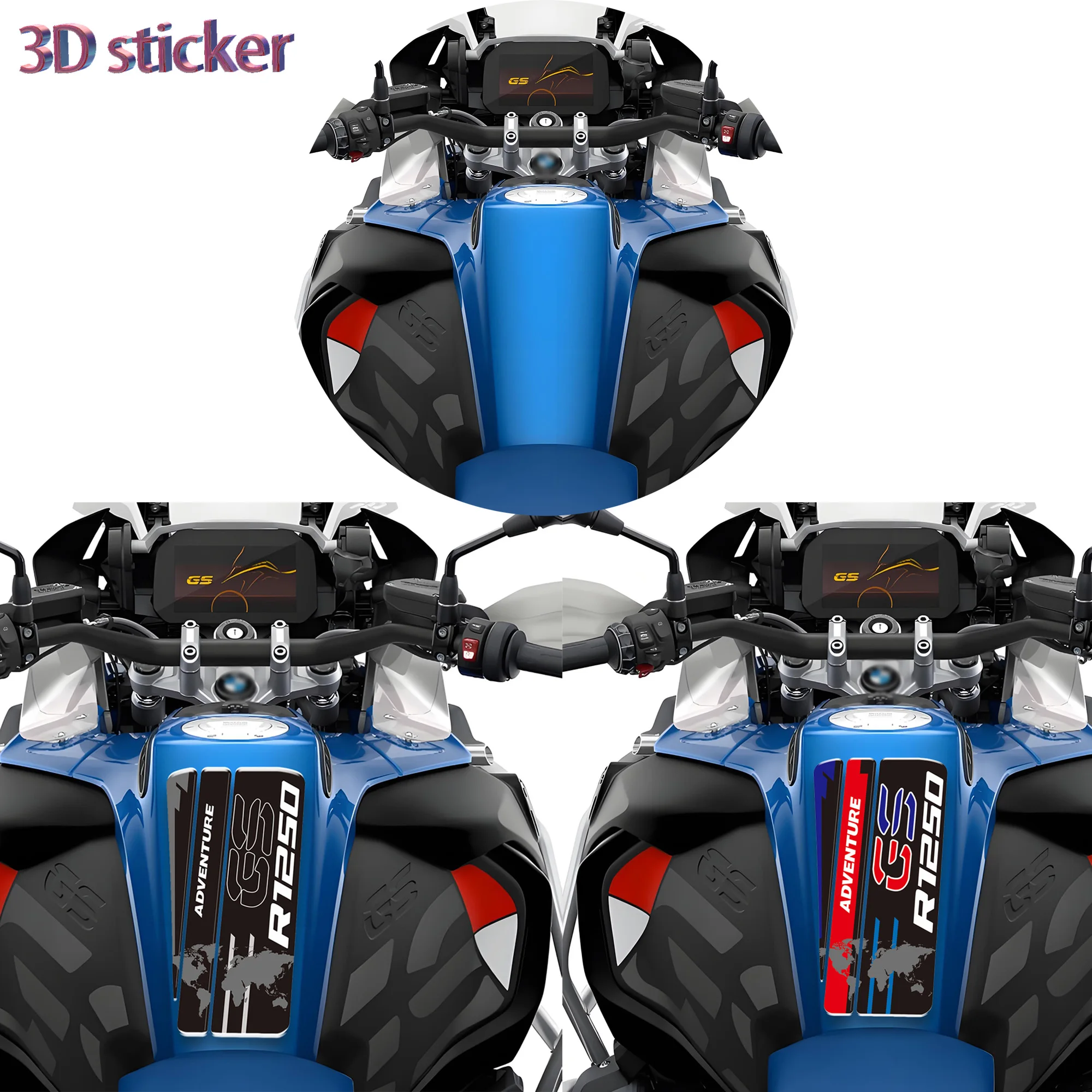 3D Stickers Protections and Decorations Side Motorcycle Tank Compatible with BMW R1250GS R 1250GS R 1250 GS ADV Adventure
