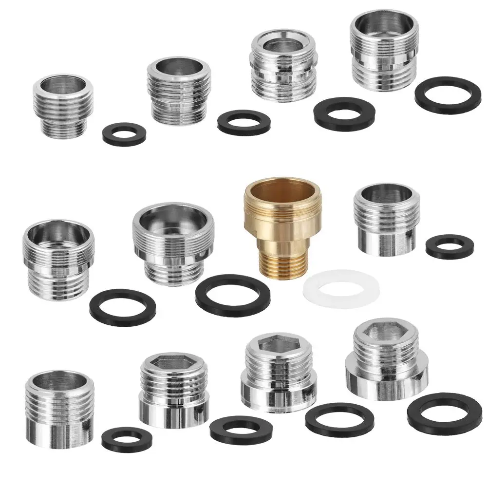 Adaptador de aireador de Metal para baño, Conector de aireador de grifo, adaptador de ahorro de agua, rosca exterior, grifo de cocina