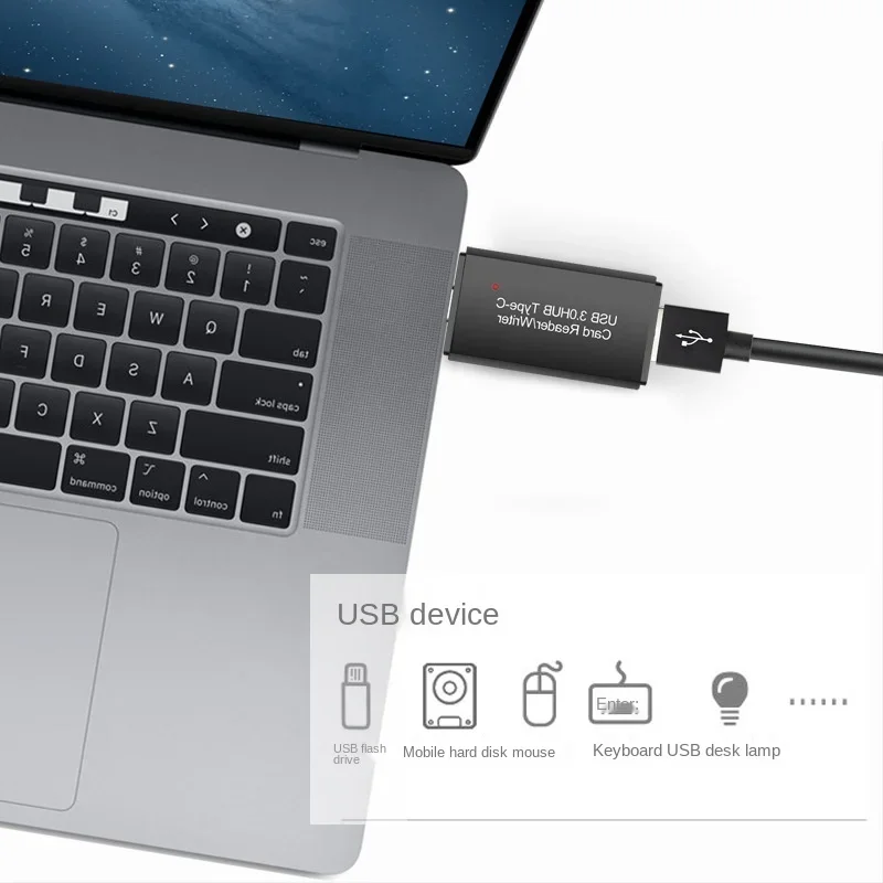 Micro USB Type C USB OTG 3.0 High Speed TF SD Adapter for Type C Computer Extension Header PC