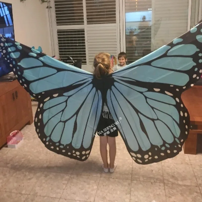 Belly Dance ปีกผีเสื้อเด็ก Performance Stage สวมใส่ผู้หญิง Dancer เสื้อผ้าผู้ใหญ่ Bellydance เครื่องแต่งกายปีกคอสเพลย์เคลื่อนย้ายได้