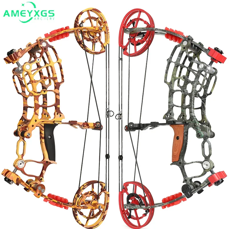 

Archery Compound Bow 30-70lbs Alloy Adjustable 25-30 inch Draw Length Let off 80% Steel Ball Speed 420FPS Shooting Accessories