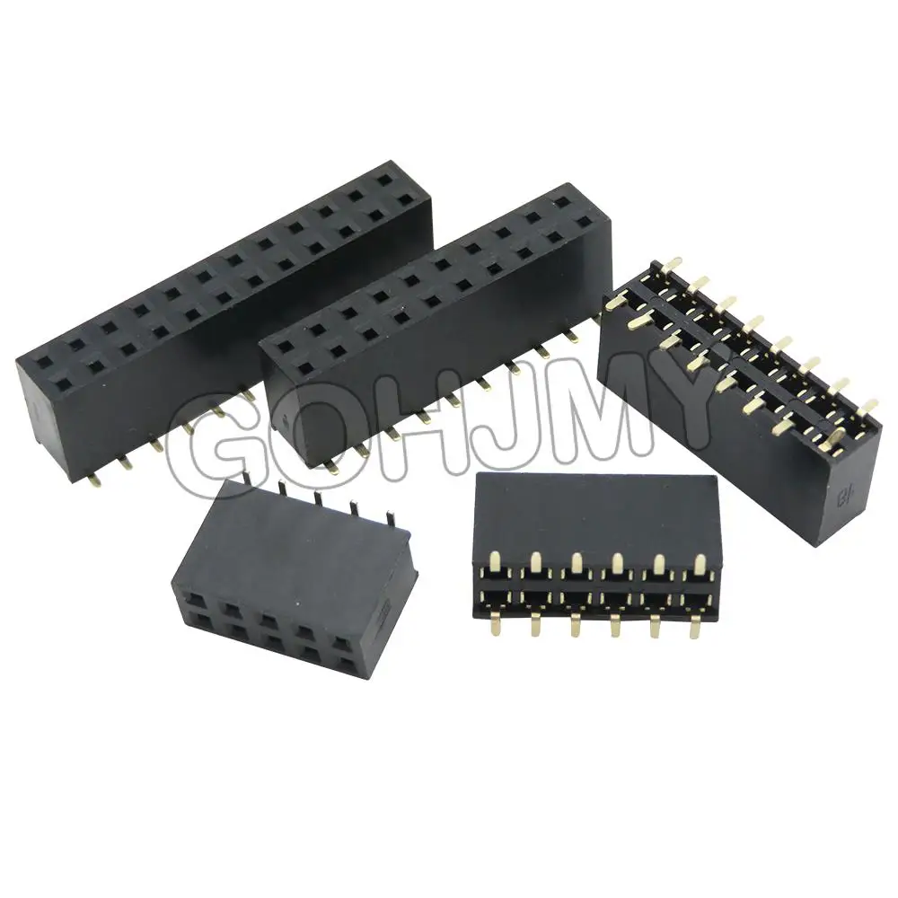 10PCS SMD SMT 2*2/3/4/5/6/7/8/9/10/20/40 PIN double row female HEADER 2.54MM PITCH Strip Connector 2X2 3 5 6 7 8 10 20 40 2.54MM