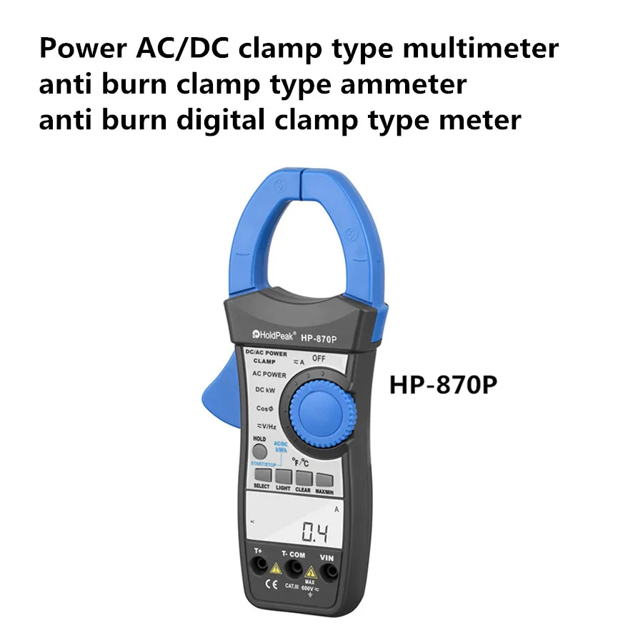 HP-870 AC/DC Clamp Type Meter Multifunctional Clamp Type Meter Current Meter Multimeter Universal Meter