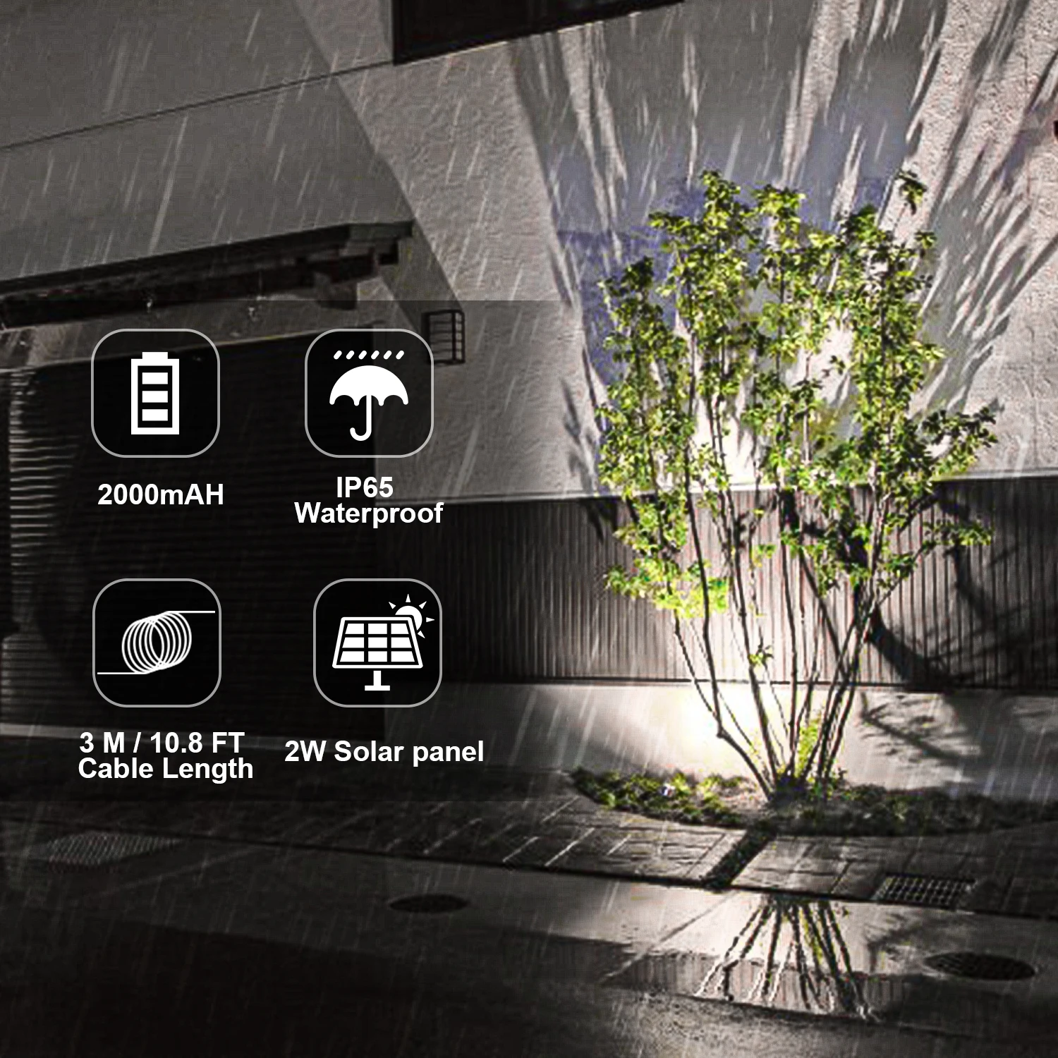 Solar Powered Spotlight IP65 Solar LED Light Outdoor Landscape Yard Garden Tree Separately Lamp Aluminum Anti Rust Solar Lamp