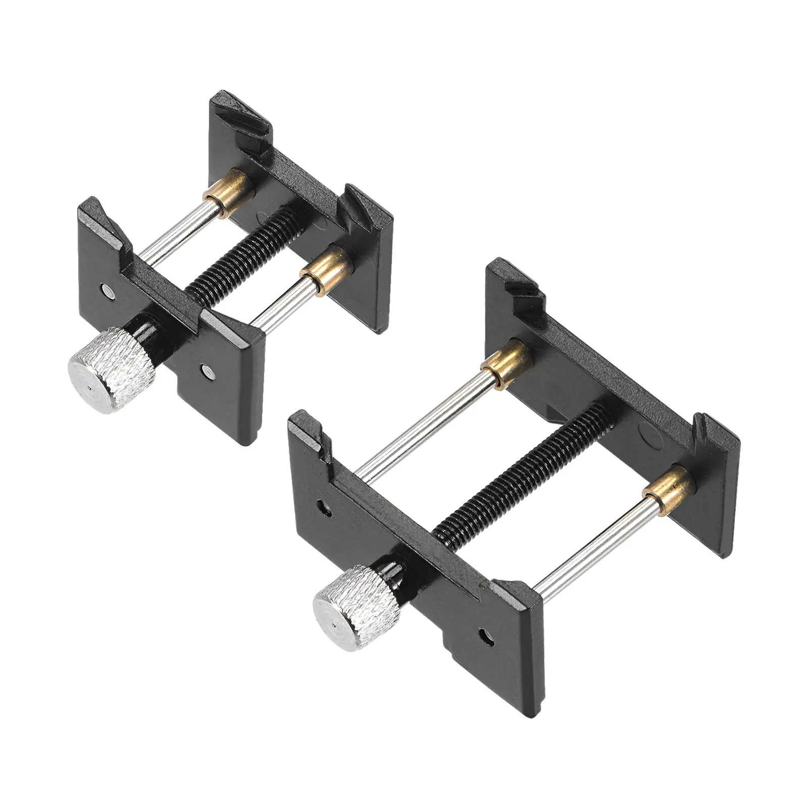 Uxcell relógio de volta caso capa removedor titular conjunto, relógio ferramenta reparo ajustável 17mm 26mm alumínio preto
