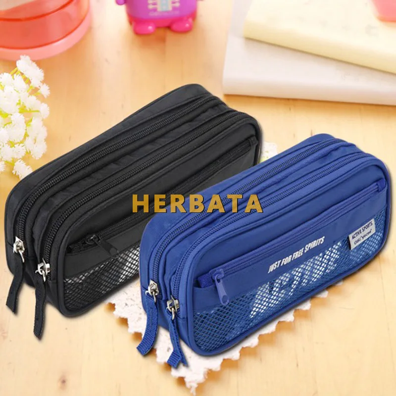 New Boys Large Capacity Oxford Multifunctional Pencil Bag Durable Pencil Case Multi-Layer Children Student School Storage Pouch