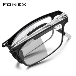 FONEX – lunettes photochromiques Anti-bleu pour hommes et femmes, pliables, sans vis, pour lecture, hypermétropie, LH015, 2021