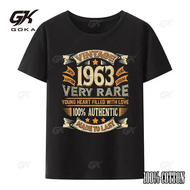 Vintage 1963 Very Rare Authentic Made To Last Graphic T-Shirts Men clothing Cartoon Pattern Women Short Sleeve Casual Tops