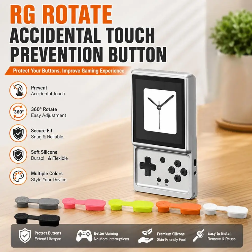 For Anbernic RG Rotate 3D Printed Replacement Side Buttons Reduce Accidental Triggers Port Protection Cap view 3