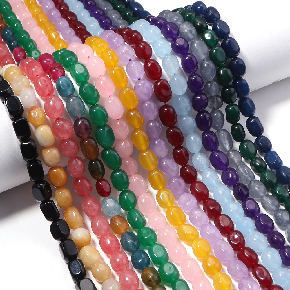 8x12mm Irregular Natural Stone Beads Colorful Loose Spacer Beads For Jewelry Making DIY Handmade Necklace Bracelet Accessories