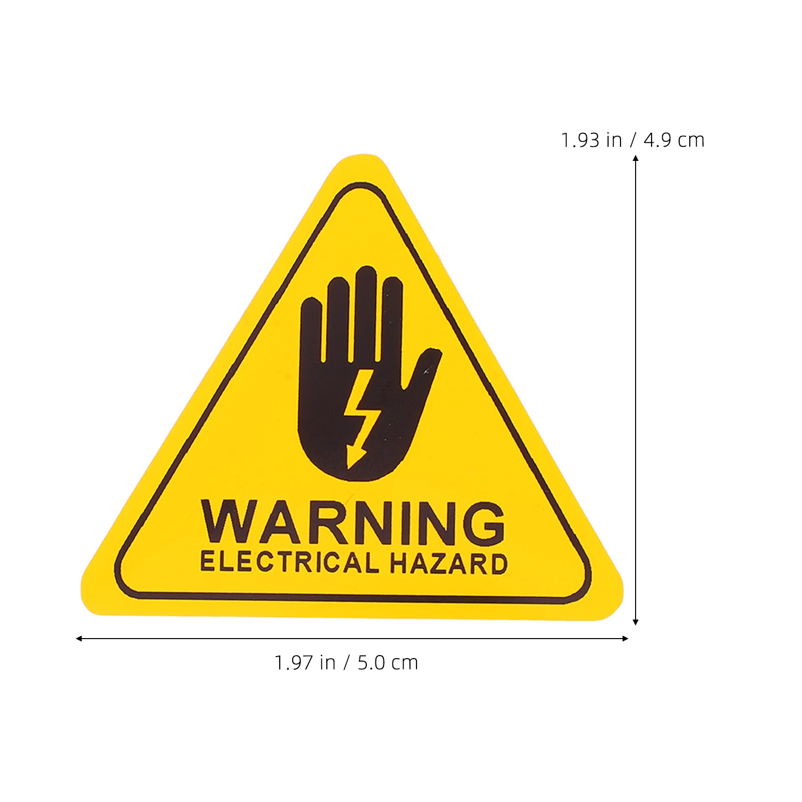 6pcs Electrical Safety Signs Triangle Stickers High Voltage Risk Warning For Industrial Use Outdoor Indoor Security Caution